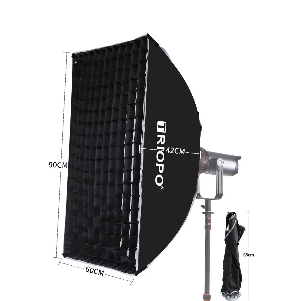 Softbox Thao Tác Nhanh Triopo KD 80-120cm Kèm Tổ Ong